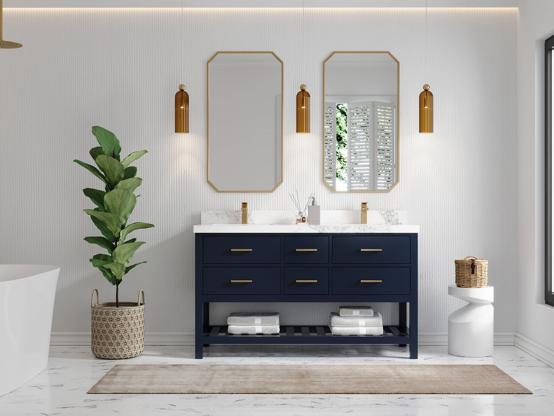 Parker 60 in. W x 22 in. D Double Sink Bathroom Vanity - Willow Bath and Vanity