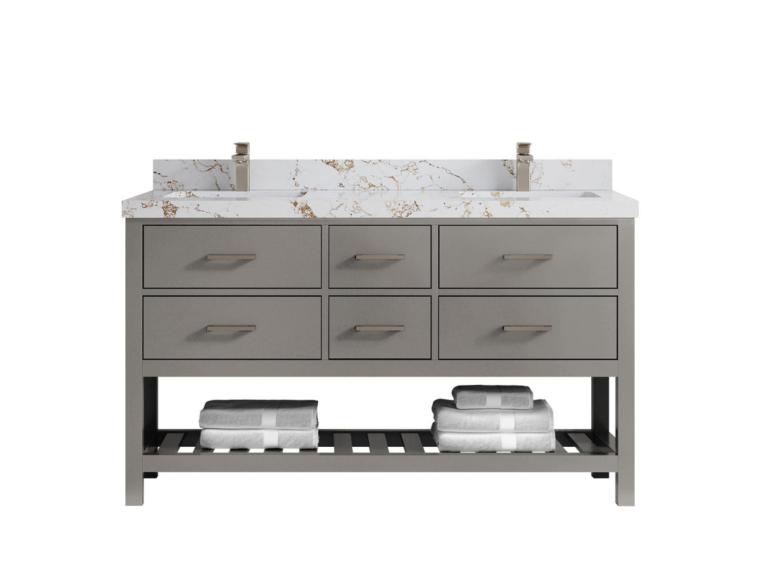 Parker 60 in. W x 22 in. D Double Sink Bathroom Vanity - Willow Bath and Vanity