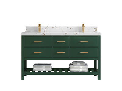 Parker 60 in. W x 22 in. D Double Sink Bathroom Vanity - Willow Bath and Vanity