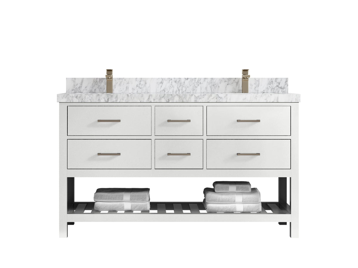 Parker 60 in. W x 22 in. D Double Sink Bathroom Vanity - Willow Bath and Vanity