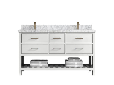 Parker 60 in. W x 22 in. D Double Sink Bathroom Vanity - Willow Bath and Vanity