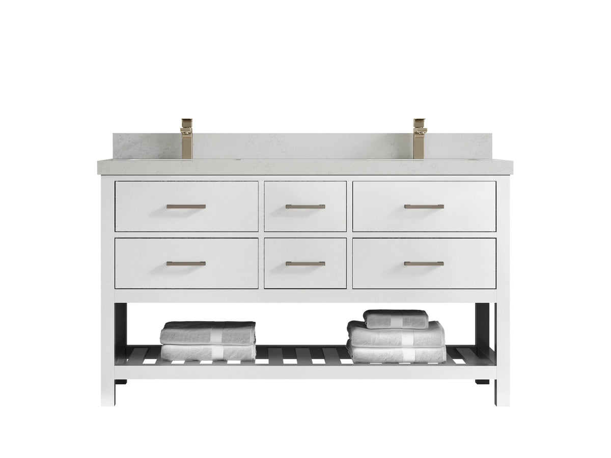 Parker 60 in. W x 22 in. D Double Sink Bathroom Vanity - Willow Bath and Vanity