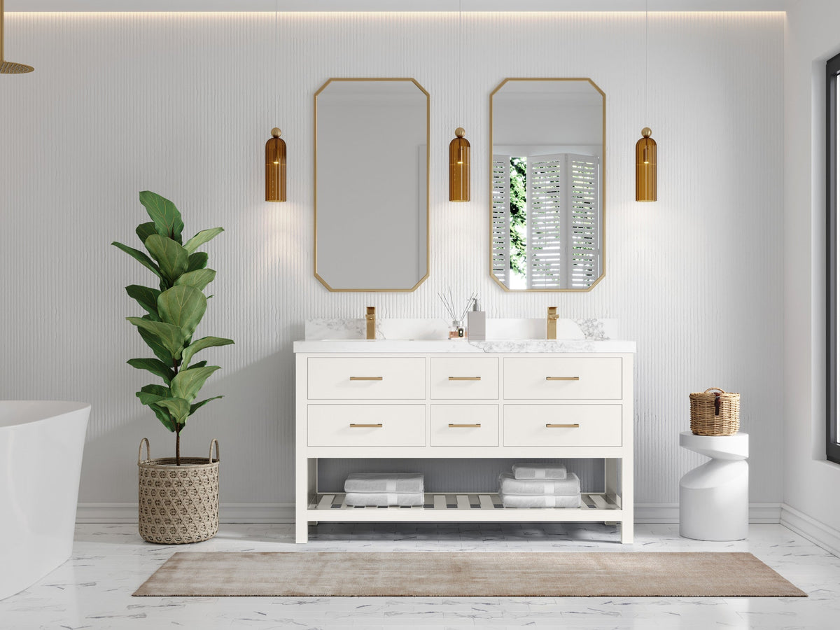 Parker 60 in. W x 22 in. D Double Sink Bathroom Vanity - Willow Bath and Vanity