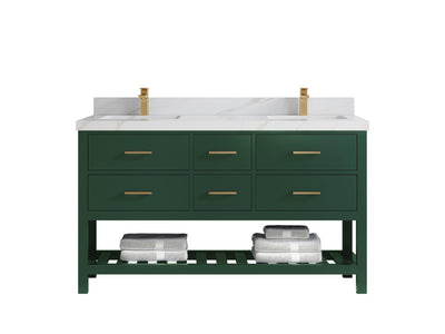 Parker 60 in. W x 22 in. D Double Sink Bathroom Vanity - Willow Bath and Vanity
