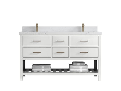 Parker 60 in. W x 22 in. D Double Sink Bathroom Vanity - Willow Bath and Vanity