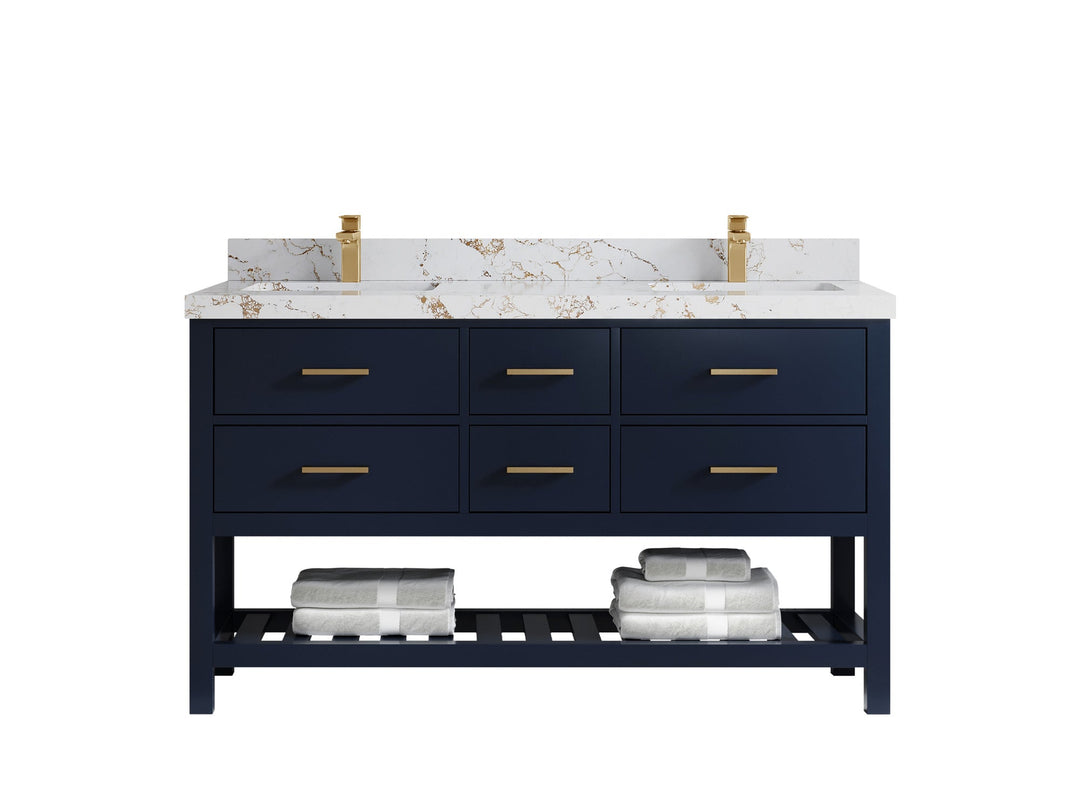 Parker 60 in. W x 22 in. D Double Sink Bathroom Vanity - Willow Bath and Vanity