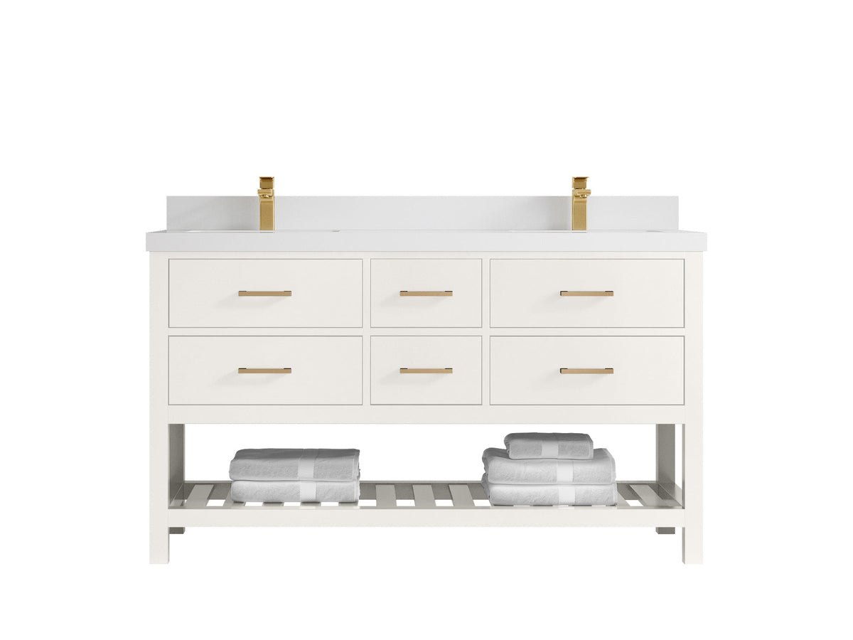 Parker 60 in. W x 22 in. D Double Sink Bathroom Vanity - Willow Bath and Vanity