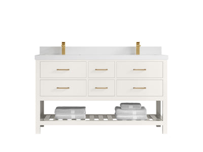 Parker 60 in. W x 22 in. D Double Sink Bathroom Vanity - Willow Bath and Vanity
