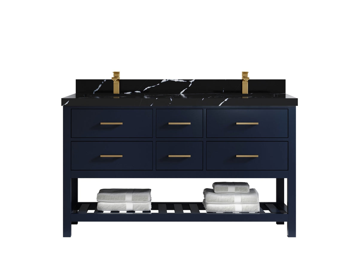 Parker 60 in. W x 22 in. D Double Sink Bathroom Vanity - Willow Bath and Vanity