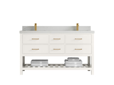 Parker 60 in. W x 22 in. D Double Sink Bathroom Vanity - Willow Bath and Vanity
