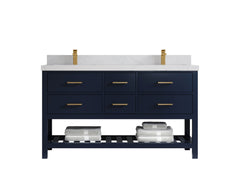 Parker 60 in. W x 22 in. D Double Sink Bathroom Vanity - photo 1