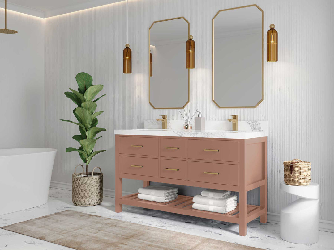 Parker 60 in. W x 22 in. D Double Sink Bathroom Vanity - Willow Bath and Vanity