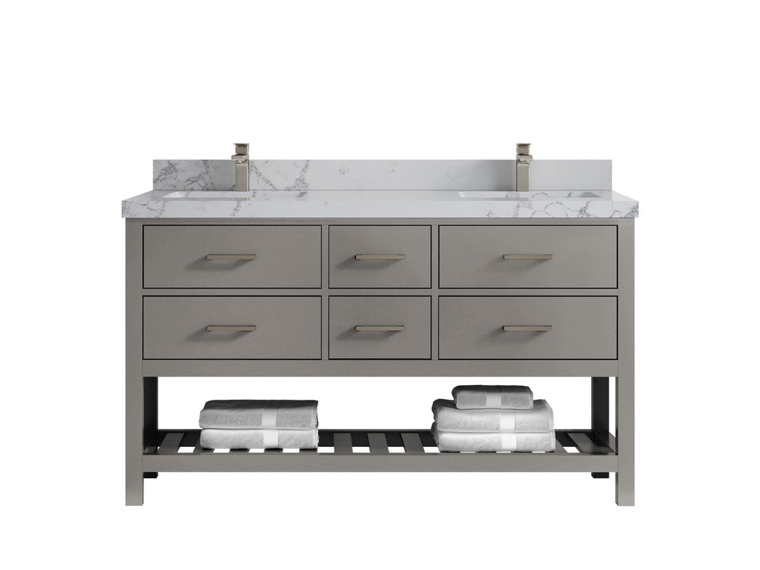 Parker 60 in. W x 22 in. D Double Sink Bathroom Vanity - Willow Bath and Vanity