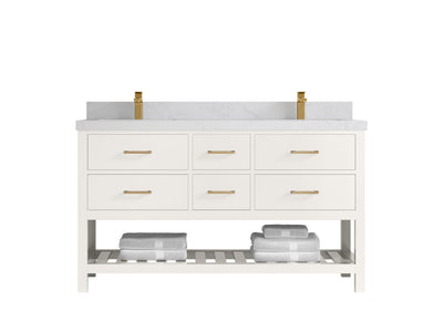 Parker 60 in. W x 22 in. D Double Sink Bathroom Vanity - Willow Bath and Vanity