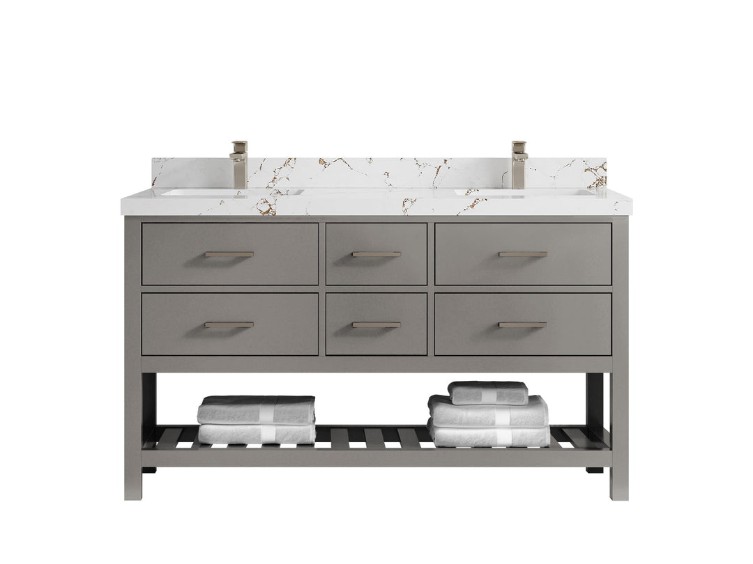 Parker 60 in. W x 22 in. D Double Sink Bathroom Vanity - Willow Bath and Vanity
