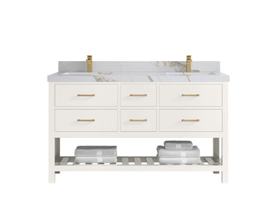 Parker 60 in. W x 22 in. D Double Sink Bathroom Vanity - Willow Bath and Vanity