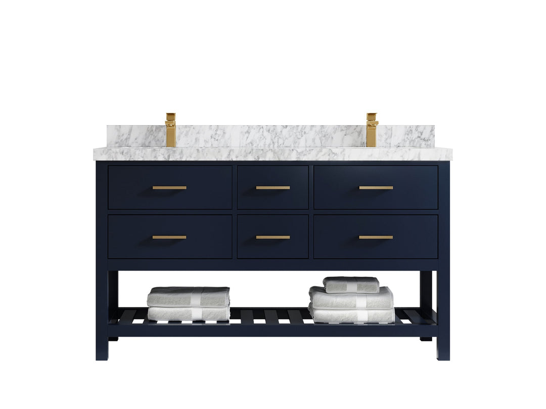 Parker 60 in. W x 22 in. D Double Sink Bathroom Vanity - Willow Bath and Vanity