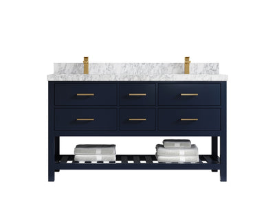 Parker 60 in. W x 22 in. D Double Sink Bathroom Vanity - Willow Bath and Vanity