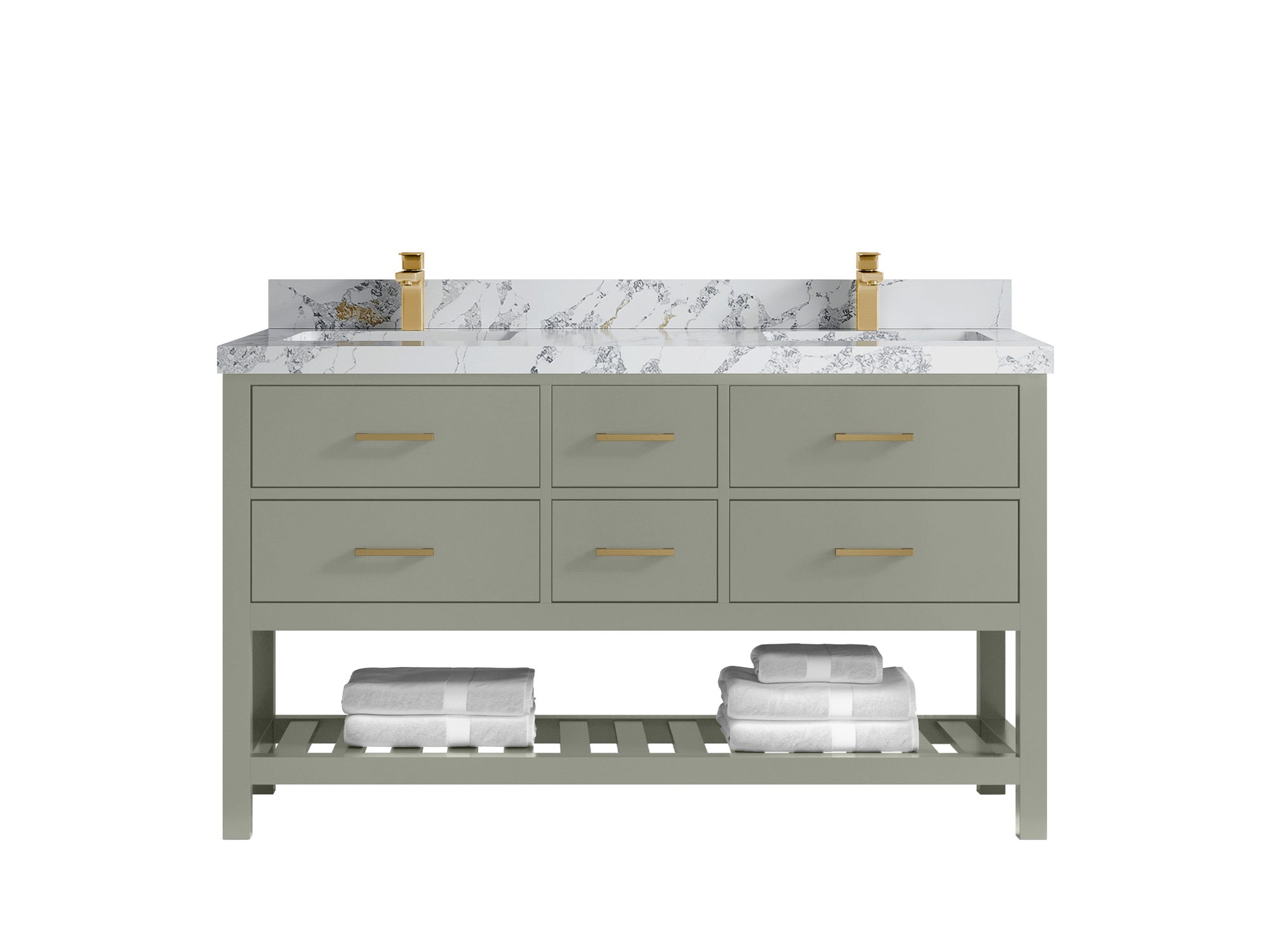 Parker 60 in. W x 22 in. D Double Sink Bathroom Vanity - Willow Bath and Vanity