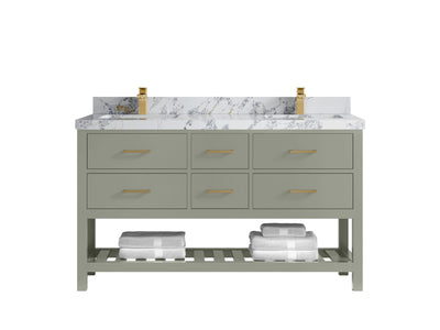 Parker 60 in. W x 22 in. D Double Sink Bathroom Vanity - Willow Bath and Vanity