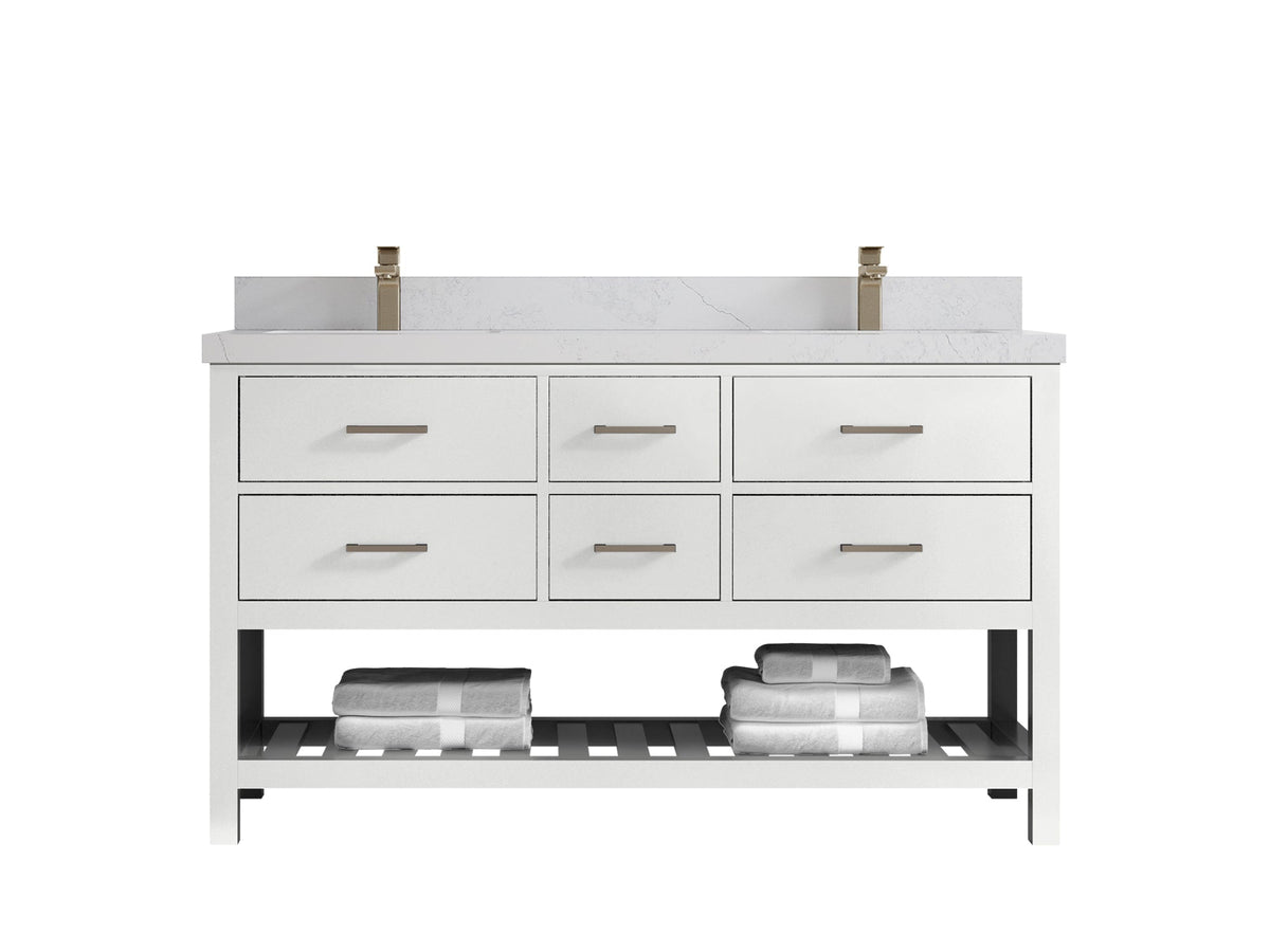 Parker 60 in. W x 22 in. D Double Sink Bathroom Vanity - Willow Bath and Vanity