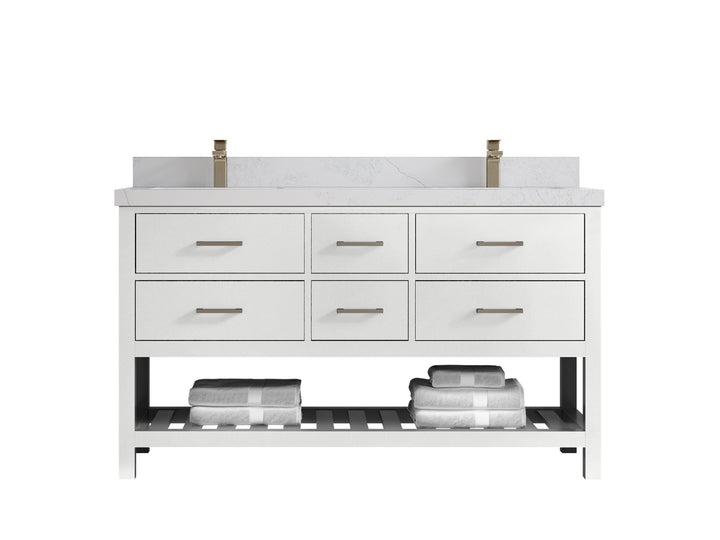 Parker 60 in. W x 22 in. D Double Sink Bathroom Vanity - photo 1