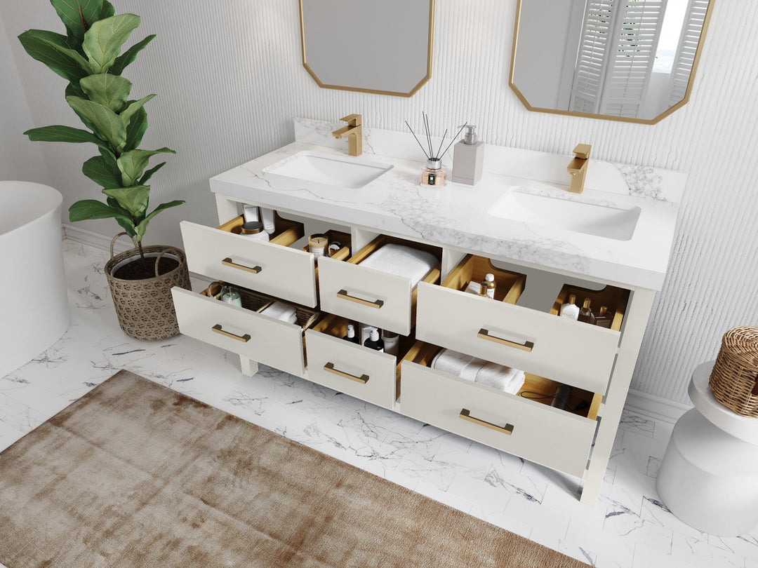Parker 60 in. W x 22 in. D Double Sink Bathroom Vanity - Willow Bath and Vanity