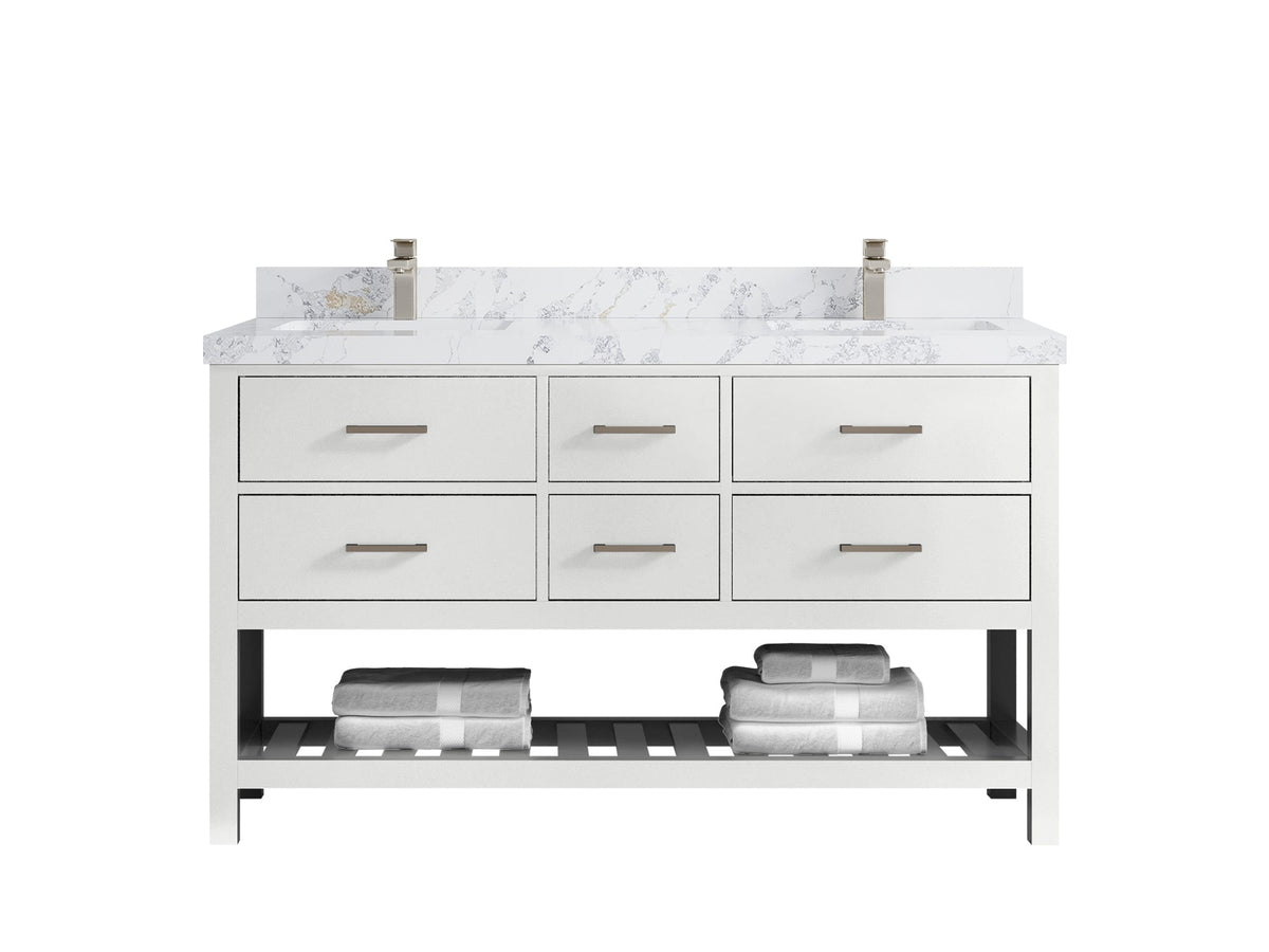 Parker 60 in. W x 22 in. D Double Sink Bathroom Vanity - Willow Bath and Vanity