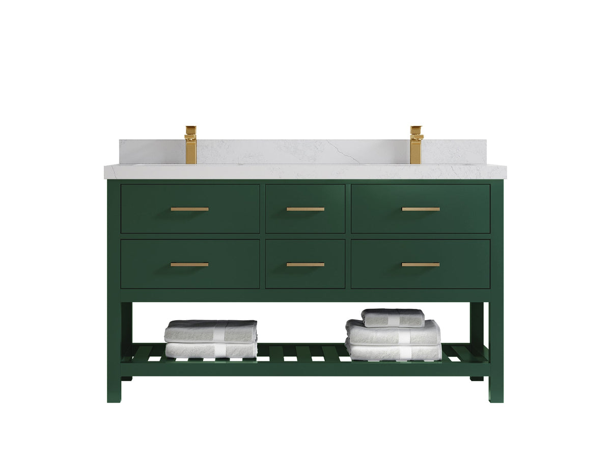 Parker 60 in. W x 22 in. D Double Sink Bathroom Vanity - Willow Bath and Vanity