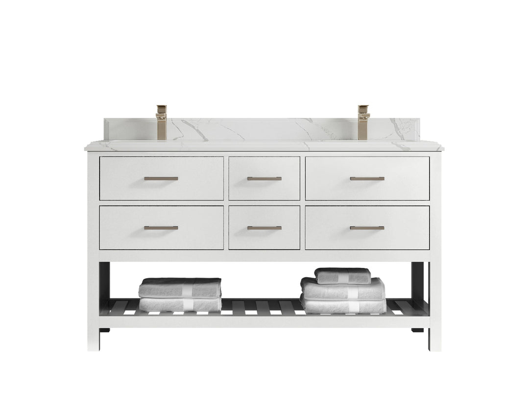 Parker 60 in. W x 22 in. D Double Sink Bathroom Vanity - Willow Bath and Vanity