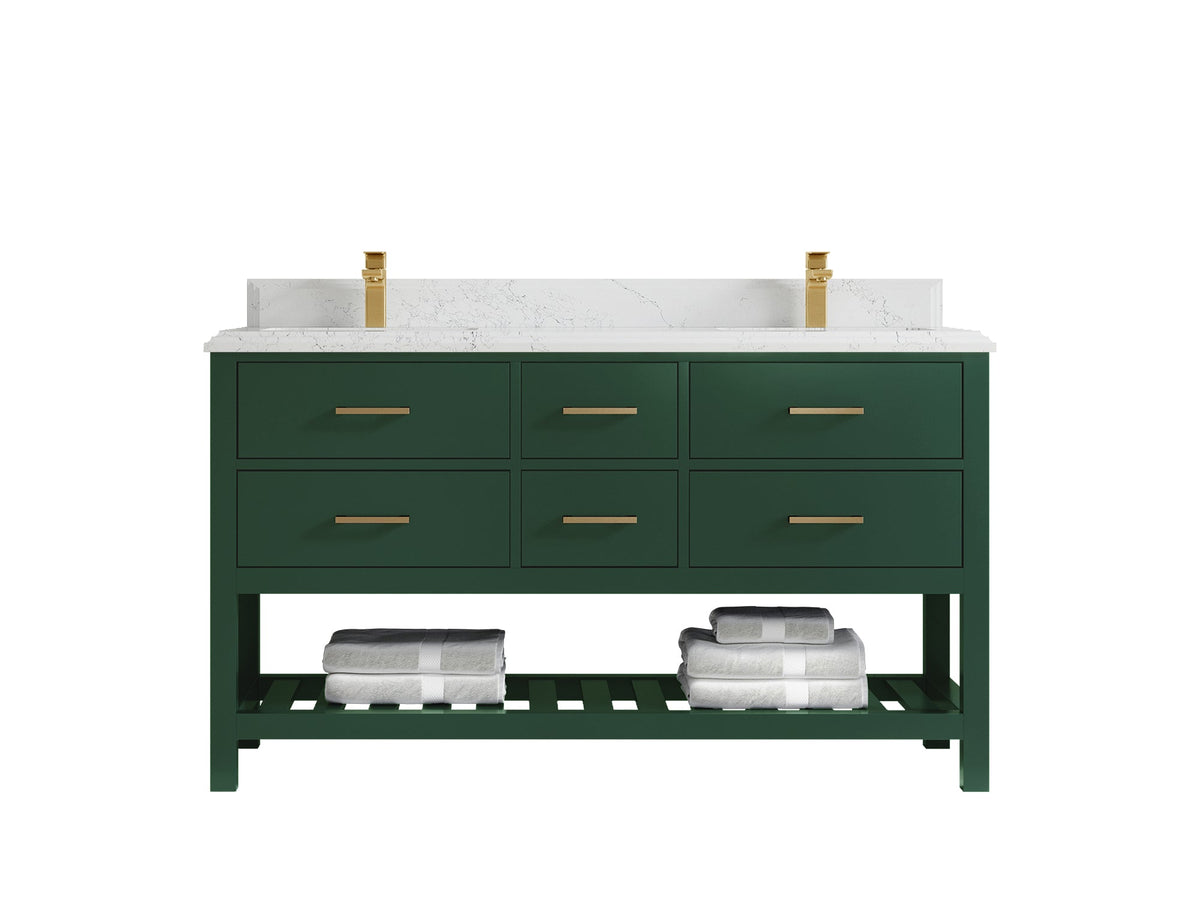 Parker 60 in. W x 22 in. D Double Sink Bathroom Vanity - Willow Bath and Vanity