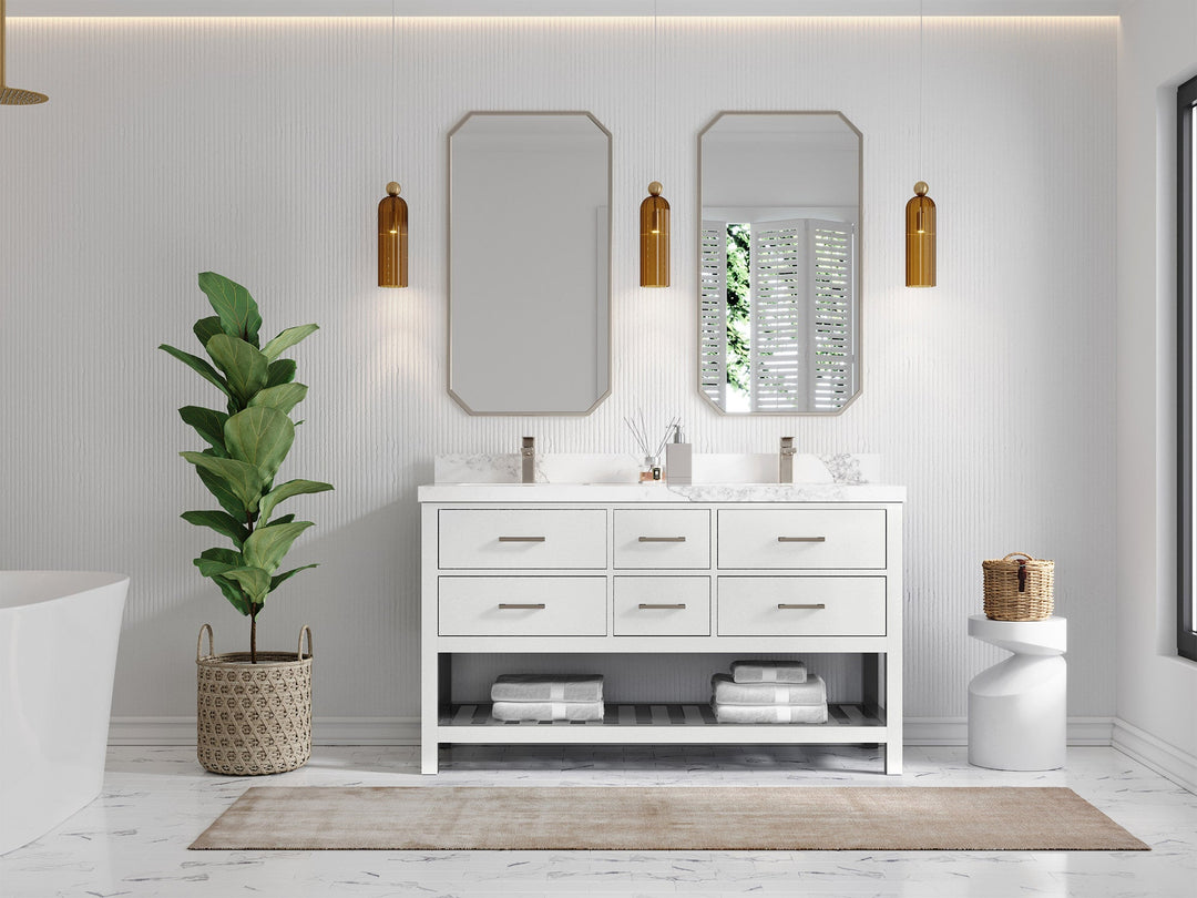 Parker 60 in. W x 22 in. D Double Sink Bathroom Vanity - Willow Bath and Vanity