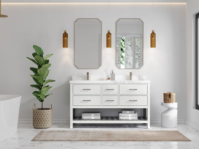Parker 60 in. W x 22 in. D Double Sink Bathroom Vanity - Willow Bath and Vanity