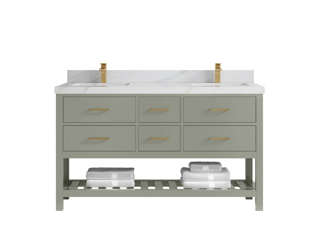 Parker 60 in. W x 22 in. D Double Sink Bathroom Vanity - Willow Bath and Vanity
