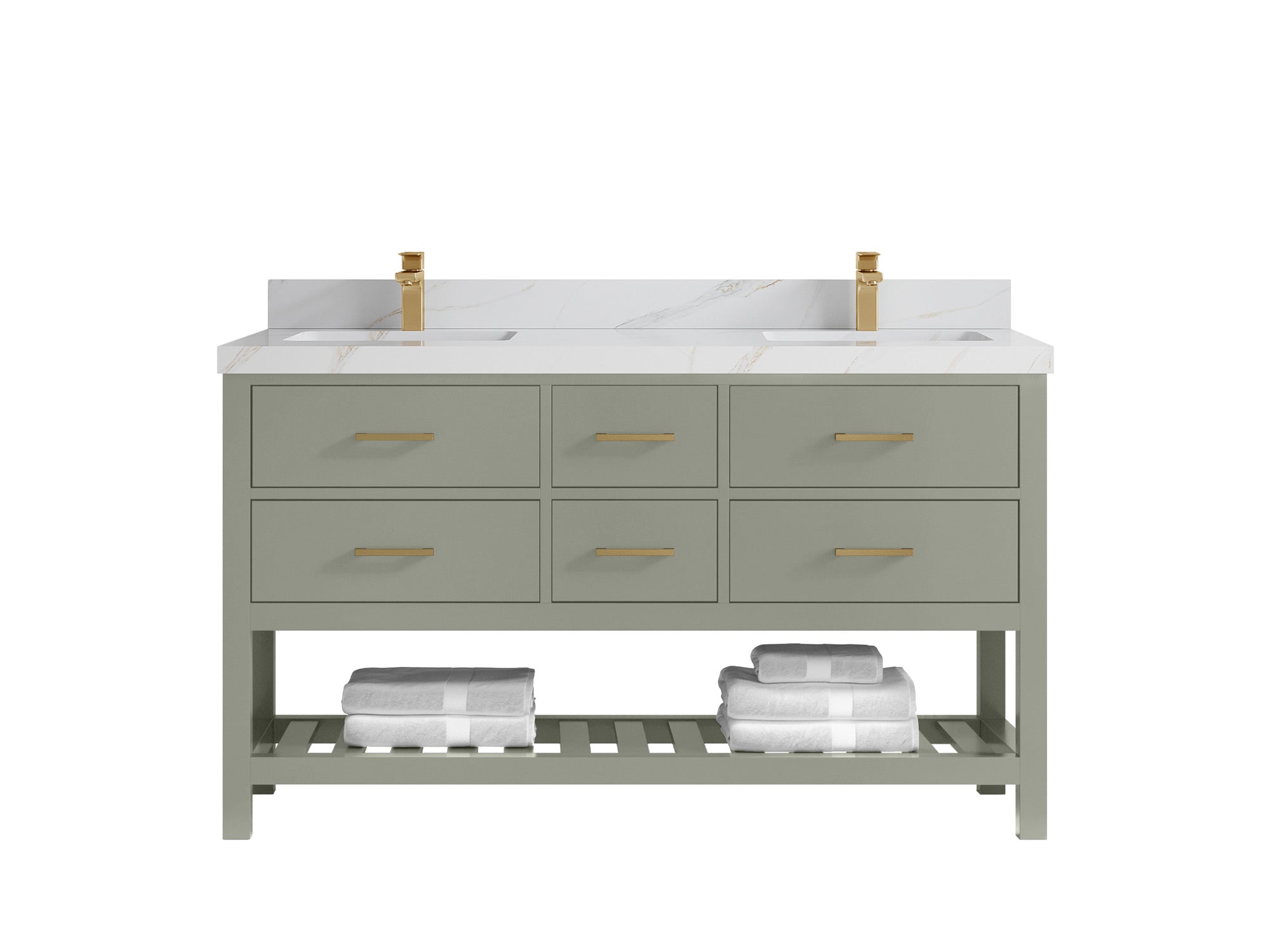 Parker 60 in. W x 22 in. D Double Sink Bathroom Vanity - Willow Bath and Vanity