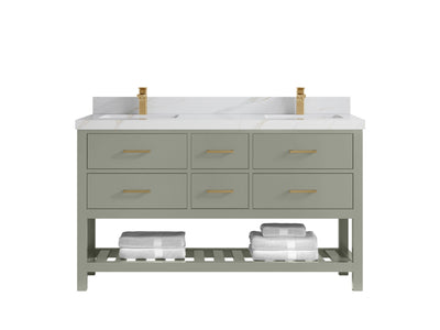 Parker 60 in. W x 22 in. D Double Sink Bathroom Vanity - Willow Bath and Vanity