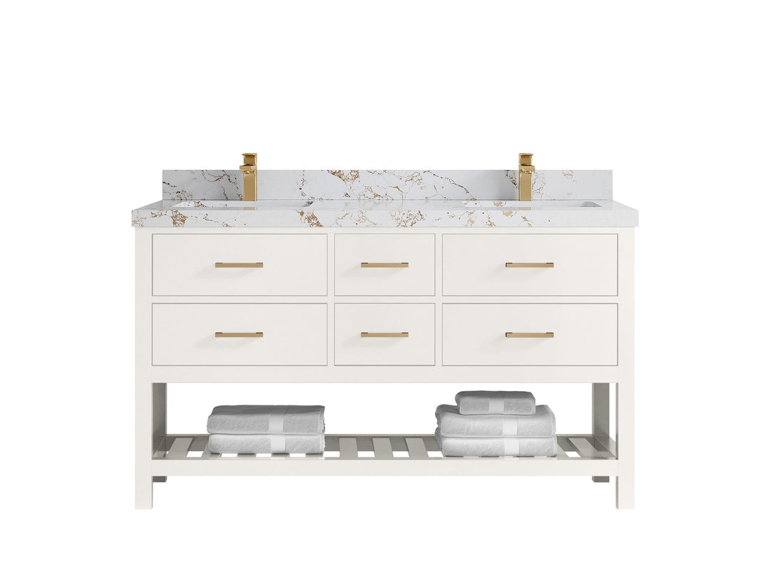 Parker 60 in. W x 22 in. D Double Sink Bathroom Vanity - Willow Bath and Vanity