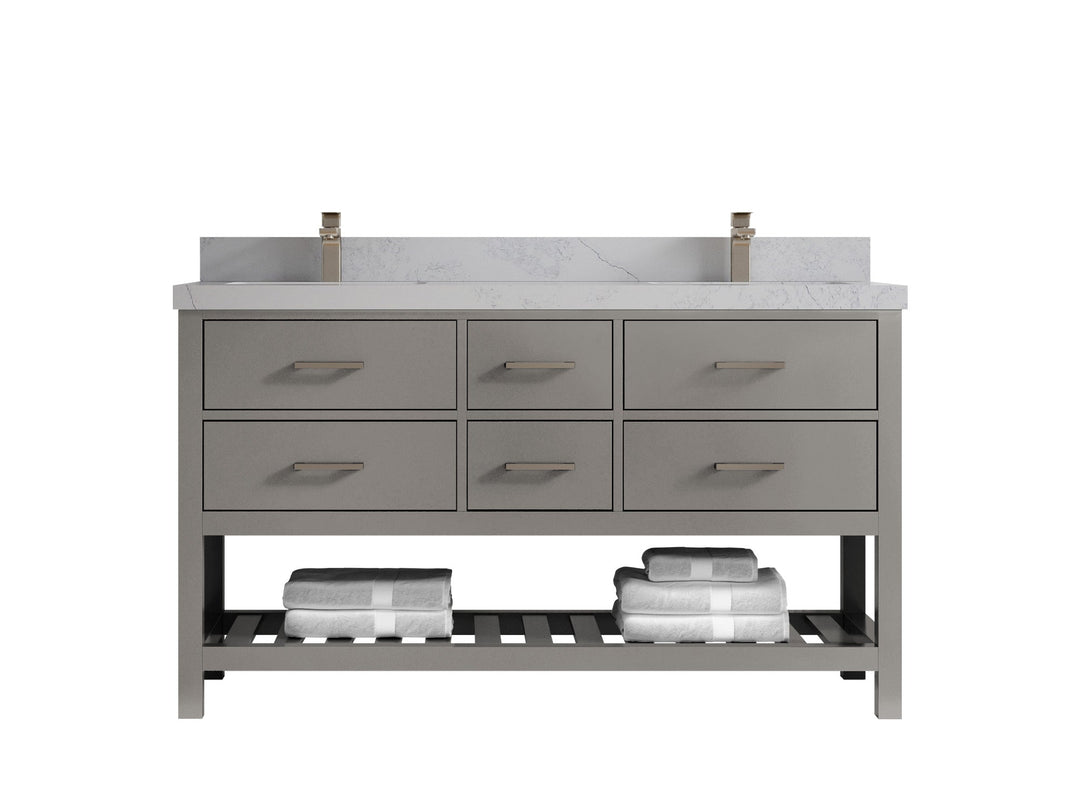 Parker 60 in. W x 22 in. D Double Sink Bathroom Vanity - Willow Bath and Vanity