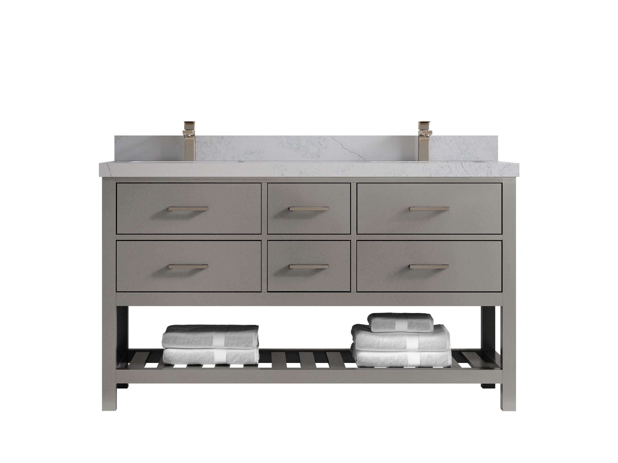 Parker 60 in. W x 22 in. D Double Sink Bathroom Vanity - Willow Bath and Vanity