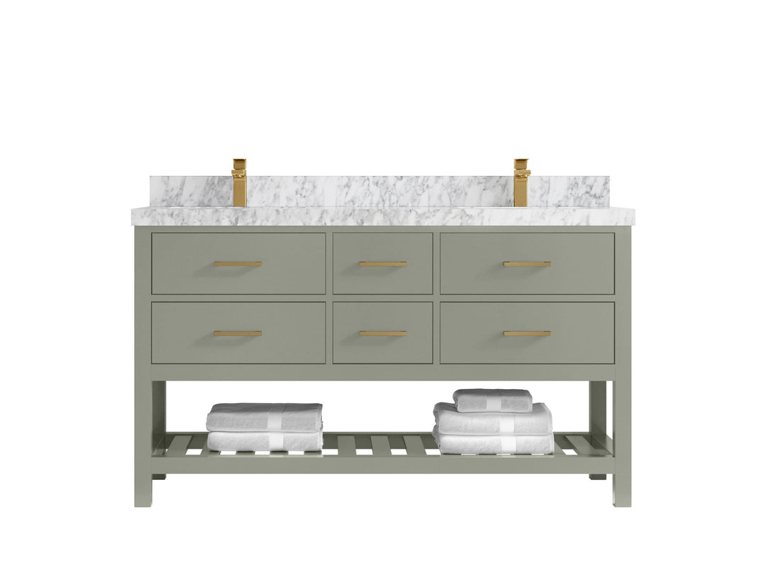 Parker 60 in. W x 22 in. D Double Sink Bathroom Vanity - Willow Bath and Vanity
