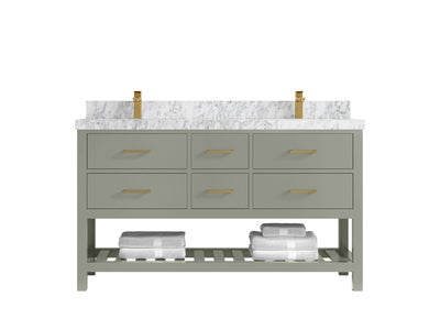 Parker 60 in. W x 22 in. D Double Sink Bathroom Vanity - Willow Bath and Vanity