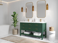 Parker 60 in. W x 22 in. D Double Sink Bathroom Vanity - photo 2