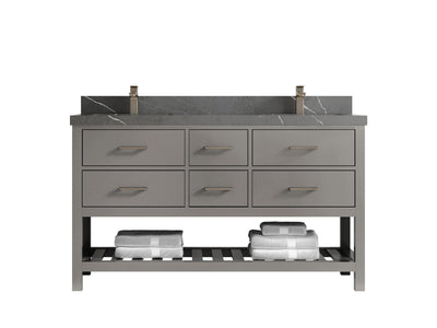 Parker 60 in. W x 22 in. D Double Sink Bathroom Vanity - Willow Bath and Vanity