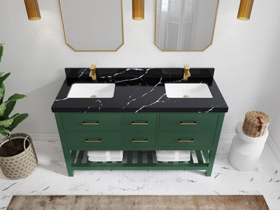 Parker 60 in. W x 22 in. D Double Sink Bathroom Vanity - Willow Bath and Vanity