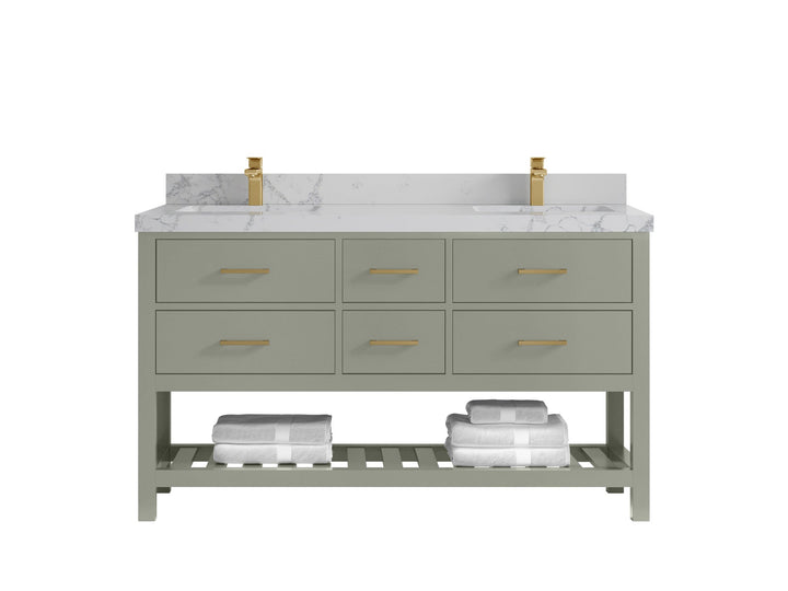 Parker 60 in. W x 22 in. D Double Sink Bathroom Vanity - photo 36