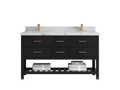 Parker 60 in. W x 22 in. D Double Sink Bathroom Vanity - Willow Bath and Vanity