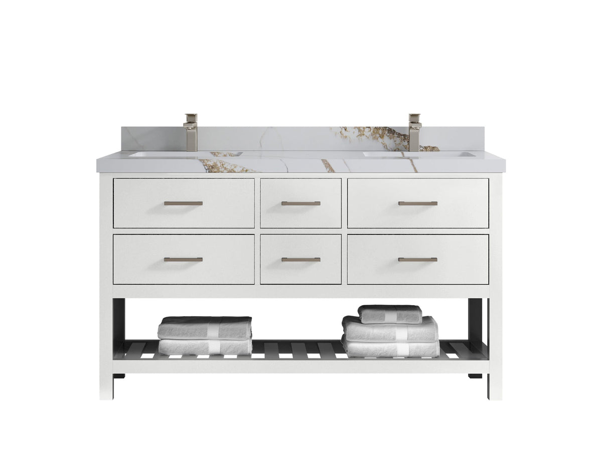 Parker 60 in. W x 22 in. D Double Sink Bathroom Vanity - Willow Bath and Vanity