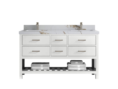 Parker 60 in. W x 22 in. D Double Sink Bathroom Vanity - Willow Bath and Vanity