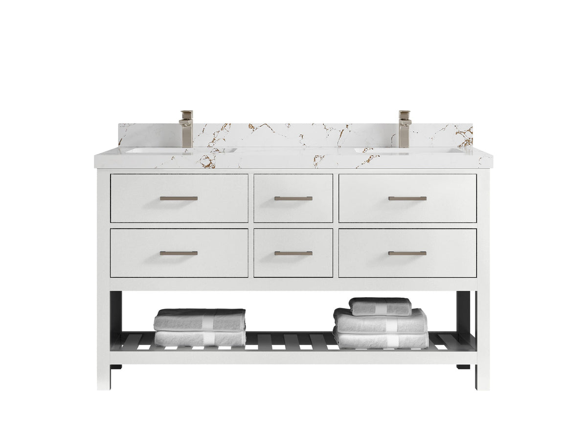 Parker 60 in. W x 22 in. D Double Sink Bathroom Vanity - Willow Bath and Vanity