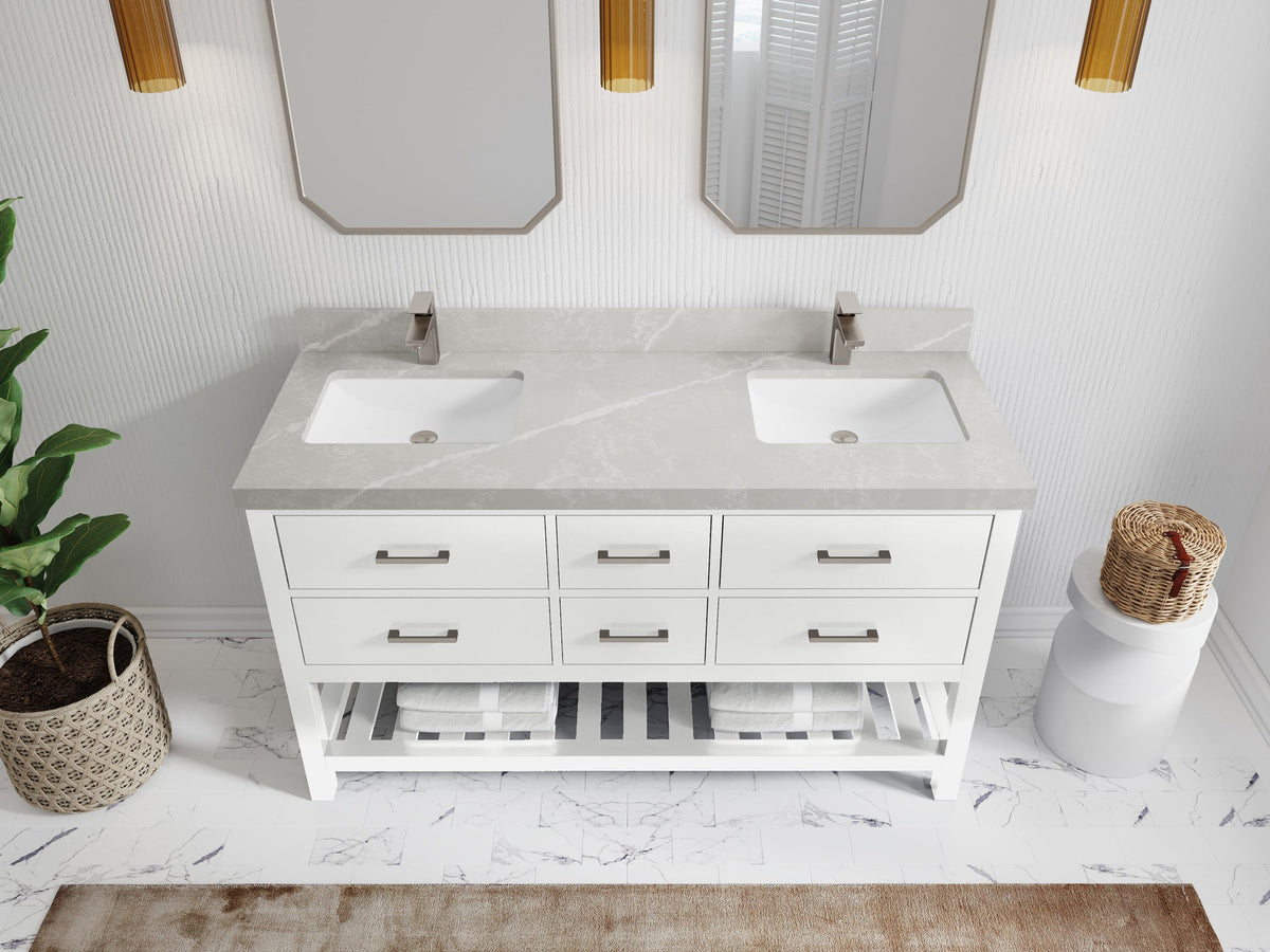 Parker 60 in. W x 22 in. D Double Sink Bathroom Vanity - Willow Bath and Vanity